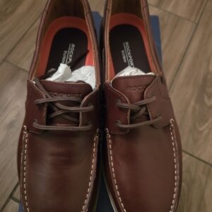 Rockport Men’s Brown Leather Boat Shoes